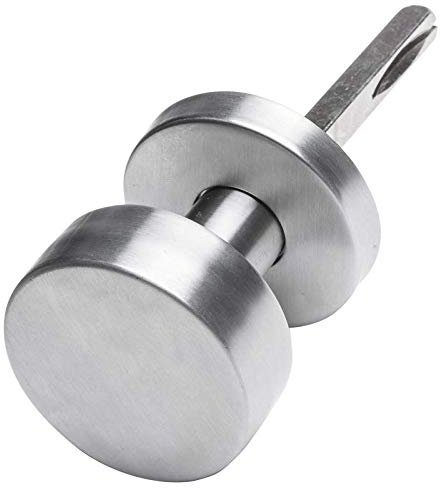 Aqbau Pomello girevole per porta con rosetta rotonda in acciaio inox