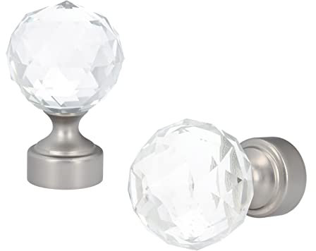 Sento Metall Zubehör für Ø 16 mm Gardinenstangen in Chrom Matt Ø 16mm 2x Endstücke Carla