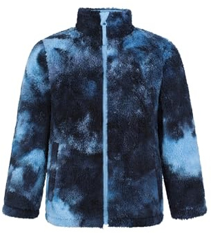 Mountain Warehouse Polaire Rainbow Confortable pour Enfant - Fermeture éclair intégrale, Pull léger, Chaud et Confortable - Poches Avant - Idéale pour Les Voyages, Hiver Bleu Foncé 7-8 Ans