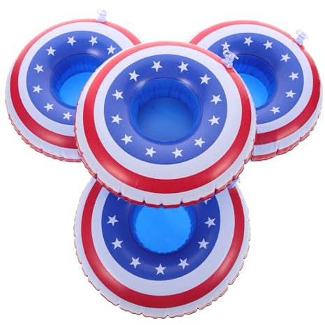 Lot De 4 Porte-gobelets Gonflables pour Piscine pour Fêtes sur La Plage