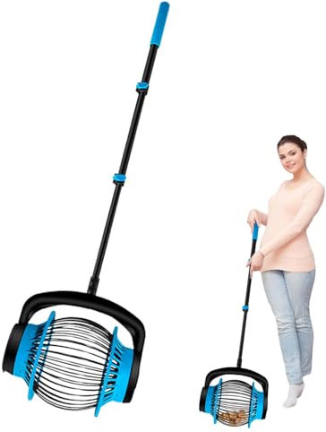 Lesunbak Outil de cueillette de fruits – Outil télescopique pour verger – Outil supérieur pour ramasser rapidement les châtaignes, les balles de golf, les noix de pécan, les noix, les glands