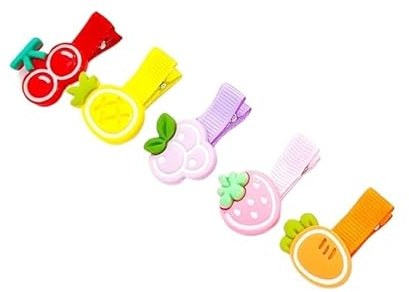 10 pinzas para el pelo para niñas, adorables accesorios para el cabello roto para niños, accesorios para la cabeza de primavera y verano (color clip plano)