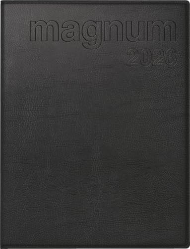rido/idé bokkalender mod. magnum 2026 | 183 × 240 mm, konstläder, svart