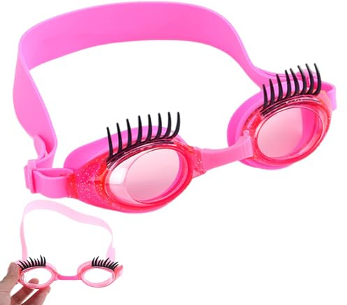 Lunettes de natation pour filles, lunettes de natation avec cils Les