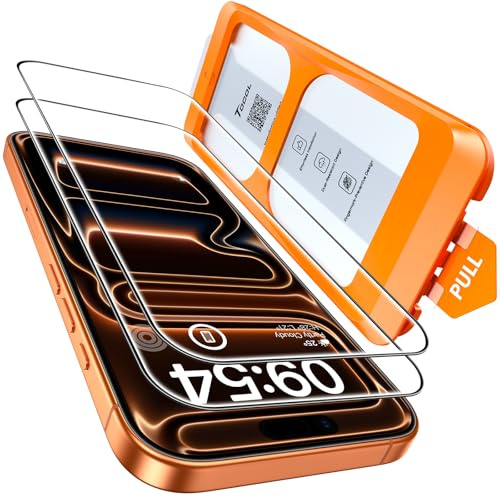 TOCOL 2 Piezas Protector Pantalla para iPhone 17 Pro, Instalación Fácil
