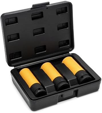 GEARWRENCH 3 Piece 1/2 Drive High-Strength Wheel Protector Impact Metric Socket Set | 84946