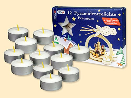 teelichte Premium di alta qualità per Piramidi 12 pezzi