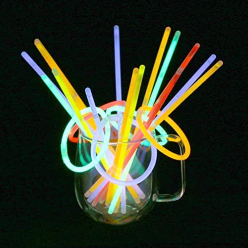 Vicloon Knicklichter Party Set,100 Stück Leuchtstäbe mit Verbinder,Neon Knicklichter Ketten Sets,glow sticks party set für Deko Hochzeiten,Birthdays,Halloween,Christmas