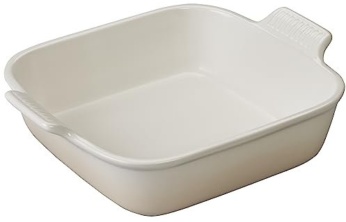 LE CREUSET - Tabuleiro Quad. 23cm Heritage, Merengue 61114237160006