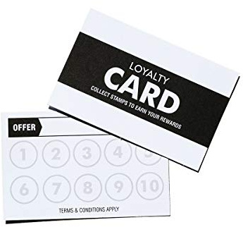 x 50 Generic Loyalty Cards for Businesses and Start-ups