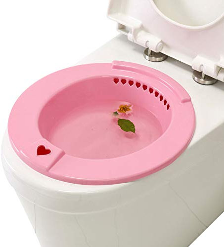 Bain De Siège Hanche Baignoire, Femmes Maternité Patient D'hémorroïde, Hygiène Intime de Nettoyage, 2Pcs,Pink