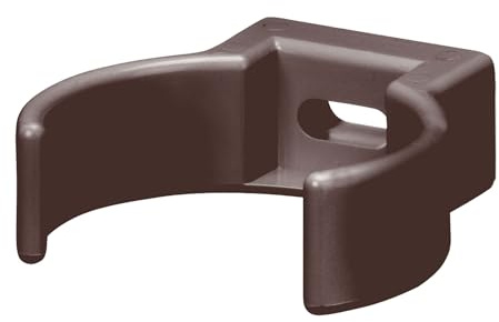 INEFA 25x Rörklammer med monteringsclip 50mm Mörkbrun plast