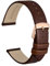 WOCCI 14mm Elegantes Uhrenarmband für Damen mit Roségoldener Schnalle (Karamell Braun)