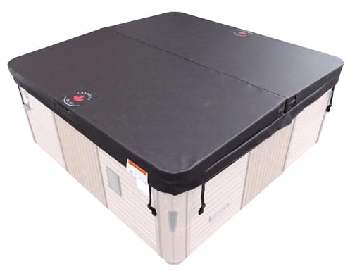 CANADIAN SPA CO. Cubierta Aislante de Lujo, 233 x 233 cm, Color Gris, Cubierta de Piscina Rectangular, Cubierta para Hot Tube Impermeable y Resistente a los Rayos UV, Accesorios para Hot Tube