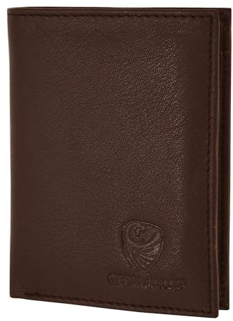 GERMANUS Geldbörse Lars der Klassiker aus Leder (Dunkelbraun)