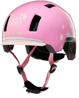 Affenzahn Casque de vélo Casque Robuste pour Enfants, Multi-Sports, pour Skateboard, Trottinette et Rollers, pour Filles et garçons Licorne - Rose