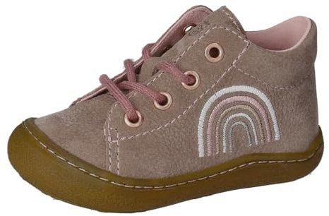 RICOSTA Mädchen Low-Top Sneaker Kally, Baby und Kleinkinder Lauflernschuhe, terracare, Sportschuhe, Freizeitschuhe, Schoko/Rose (270), 20 EU