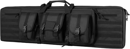 Borsa Per Fucile Tattica Custodia Per Pistola, Cinghia Fucile, Tattica Lunga Per Trasporto Fucili Fodero Per Fucile Con Spallacci Cerniera Bloccabile Capienza Circa 2 Fucili 2 Pistole B,140CM