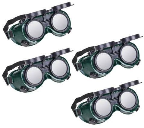 DOITOOL 4pcs Industrial Welding Glasses Safety Protective Goggles Anti-scratch Welding Eye Protector for Gear and Construction Site Use