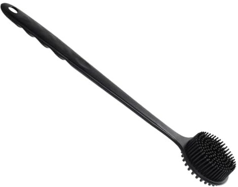 Kaslaider Scrubber Schiena per Corpo in Silicone con Manico Lungo, Spazzola Doccia Esfoliante a Doppia Faccia per Pulizia Profonda, Morbida e Sicura, Design Ergonomico, Portatile e Facile Usare
