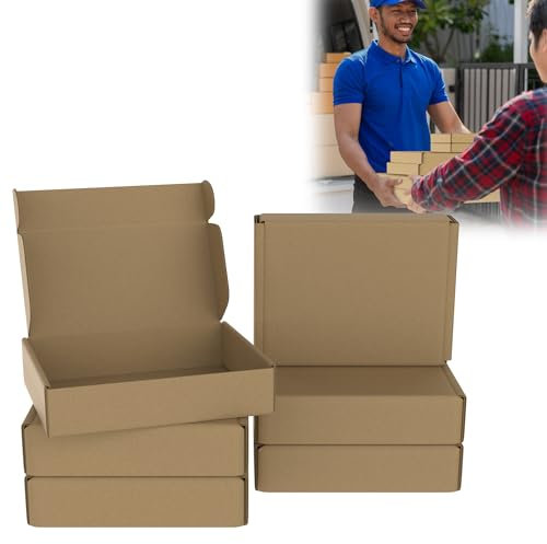 HENGMEI 20 x maxibrevlådor fraktkartong platt kartong låda vikbar förpackning presentförpackning varupåda, postlåda, 150 x 140 x 40 mm