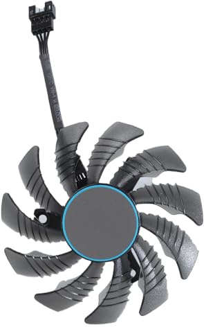 Vynetra Ventilador de refrigeración para tarjeta gráfica de 75 mm T128010SU para RX6700XT 6600XT mejora los juegos y la disipación eficiente del calor para ventilador de tarjetas gráficas
