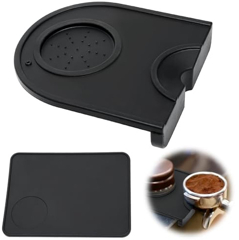 2 stycken kaffe tampermattor, silikon halkskydd tamping-matta för portafilter, barista matta espresso tamper hållare dyna för bar kök café