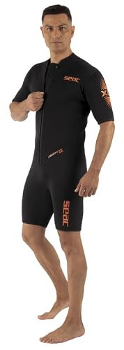 SEAC Liberty Short Man – Combinaison Courte Homme 3,5mm en néoprène|pour plongée et Sports Nautiques, Résistante avec Renforts Supratex, Fermeture éclair sur Le Devant et Tailles en Couleurs