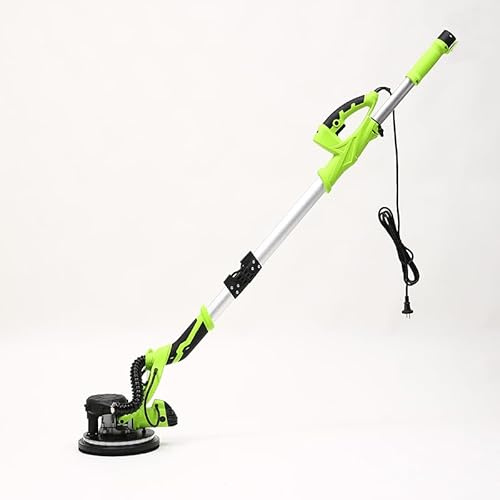 Vikbar självsugande gipssslipmaskin med förlängningsstång, dammfri väggpoleringsslipmaskin med dubbla LED-lampor, elektrisk gips och kittslipmaskin