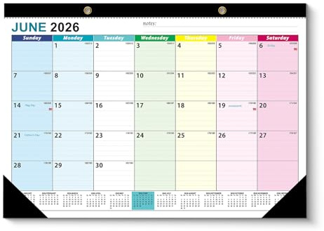 Calendario da parete da giugno 2026 a dicembre 2027, calendario murale accademico 19 mesi 2026-2027, calendario mensile strappabile per ufficio, pianificatore familiare, pianificatore appeso con