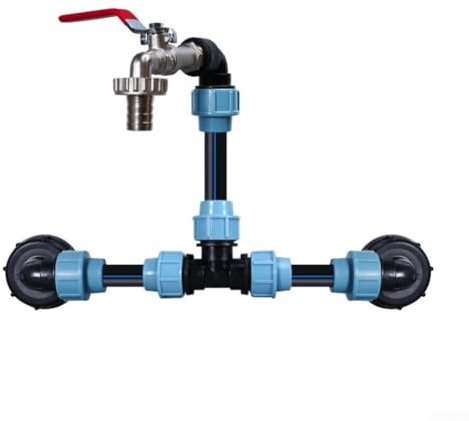 IBC-tankdräneringsadapter med ventilmontering för trädgårdskransanslutning PVC-slangadapter för gårdsbevattningsprojekt (1,9 cm)