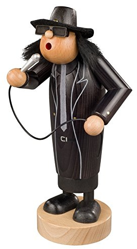 Rudolphs Schatzkiste Smoking Figure Rocker 24 cm Smoke Figure Smoking Man Figurine Incense Man ore Mountains