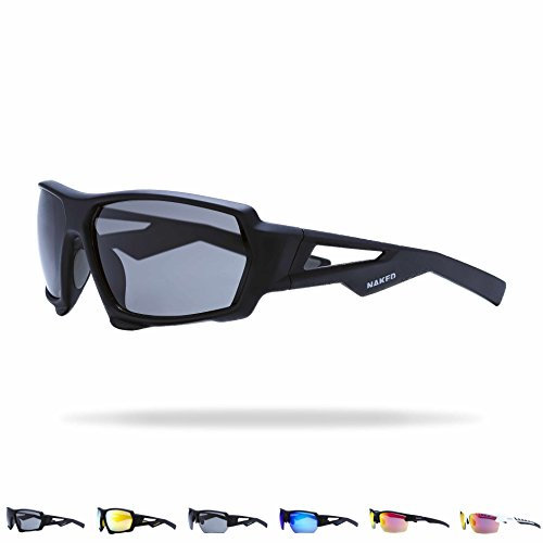NAKED Optics Sports Sunglasses (CHARGE Fullframe Black/Lens Black)