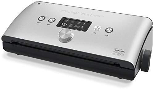 riviera&bar - Appareil de mise sous vide avec dateur intégré, 125W, 5 programmes, 4 vitesses d'aspiration, dimensions compactes, accessoires inclus, pour aliments secs et humides, PSV760