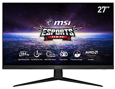 MSI Optix G271 Écran Gaming 27 FHD - Dalle IPS 1920x1080, 144Hz / 1ms, FreeSync - DisplayPort 1.2a, HDMI 1.4b