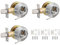 PATIKIL Keyed Alike Double Cylinder Deadbolts, 3 Pack Keyed Entry Door Knob Anti-Theft Exterior Door Hardware for Front Door and Entrance Door, Silver