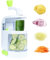 Trendecor Affettatrice a spirale per verdure, 4 in 1, manovella per zucchine, spaghetti, taglierina per zucchine, con fondo antiscivolo e contenitore per carota, cetriolo, patate, zucchine