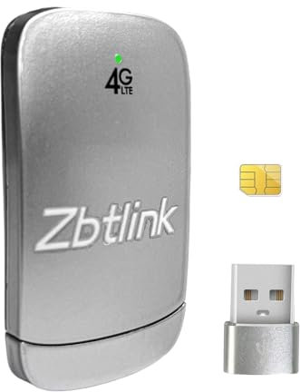 Zbtlink 3g/4g LTE USB-Dongle, SIM-Modem, Tragbarer WLAN-Hotspot, Plug-and-Play, Kein Treiber Erforderlich, Typ-C/USB-Anschluss, Streaming, Gaming, Surfen, Multiband-Konfiguration, Weltweites Reisen