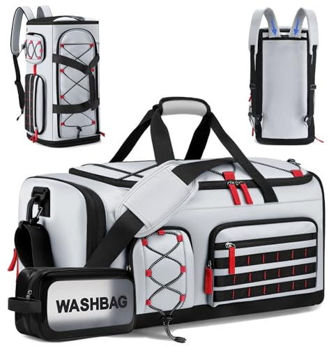 MIAOKE Bolsa de Gimnasio de 35 L, Bolsa de Deporte, Bolsa de Viaje con Compartimento para Zapatos, Bolsa de Viaje con Separación de Ropa Seca y HúMeda y Bolsillo Impermeable, para Hombres y Mujeres