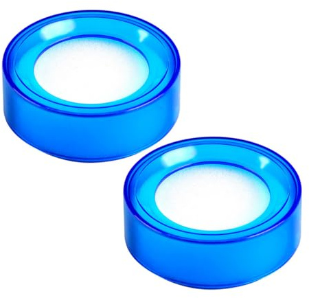 HOMOCONO Humedecedor de Dedos para Contar Billetes 2 Piezas, Esponja Húmeda Transparente Azul para Oficina y Finanzas, Humedecedor de Dedos Contenedor para Manejo de Papel y Dinero