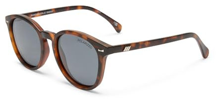 Le Specs BANDWAGON MATTE TORT - Polarisierte Sonnenbrille für Damen und Herren Runde Rahmenform mit hohem UV-Schutz LSP1502122