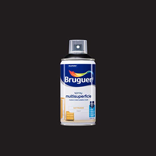 Bruguer Acrylic Multisuperficie Esmalte al agua en Spray Satinado Negro 300 ml