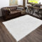 Latepis Wohnzimmerteppich 150x200 cm Flur Teppich Weiss Schaffell Kunstfell Teppich Shag Schlafzimmer Waschbarer Teppich Shaggy