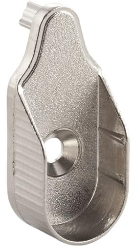 Schrankrohrlager Oval 1 für Schrankrohr, 2 Stützzapfen ø 5 mm, Zink vernickelt