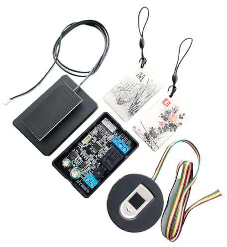 QOKLIYUI Space Neueste Technologie IC Kartenleser Zugangskontrolle ABS NFCS Fingerabdruck Relais Steuermodul Zugangskontrollkarten, Zwei