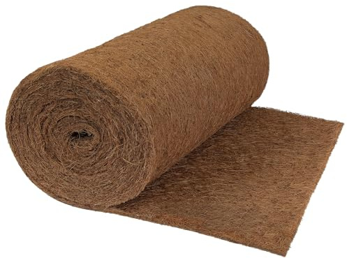 Montafox Kokosmatte 50 cm x 10 m Winterschutz Liner für Pflanzen aus Kokosfasern einseitig Naturlatex beschichtet - Kälteschutz Naturprodukt Garten Haustiermatte