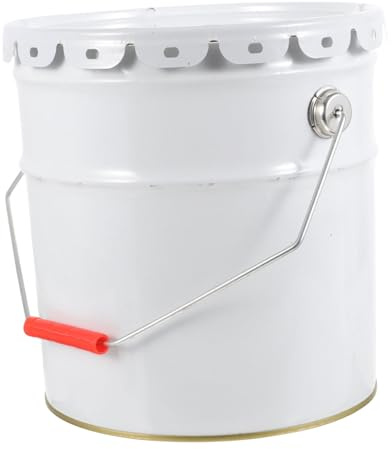 SEWACC Metal Paint Container Tinplate Paint Can with Lid and Carrying Handle Large Capacity Multipurpose Bucket Durable Sealed Home and Garage Use