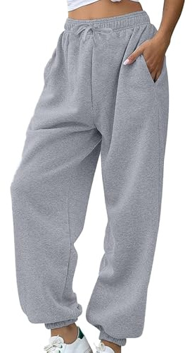 Pantaloni Da Tuta Donna Sportivi Vita Alta Pantaloni Da Jogging in Pile Invernali Autunnali Pantalone Della Tuta Traspirante Pants Lunghi Morbidi Pantalone Con Tasche E Coulisse Per Running Sport