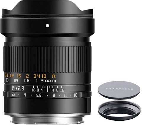 TTArtisan 14mm F2.8 L Full Frame Wide-Angle Manual Camera Lens Camera Lens for L-Mount System Cameras,Panasonic S1/S1M/S1R/S1RM/S1H/S1K/S5/S5K/S5C Sigma FP、FPL