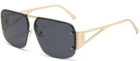TOUFXJEQV Gafas de sol sin montura para mujeres Punk Gafas de sol de montura grande Degradado Fiesta de Damas Regalos navideños Gafas de sol para mujeres